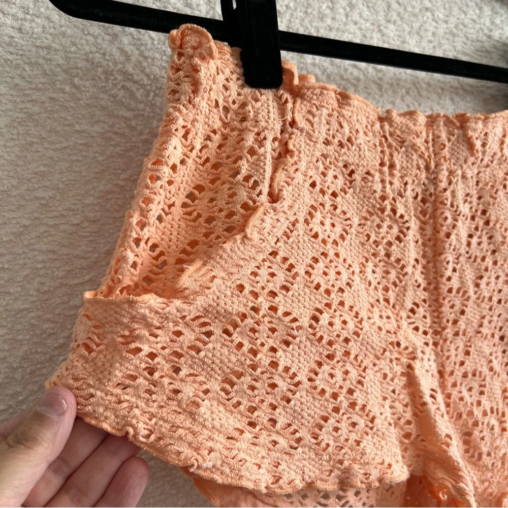 Free People Beach Women’s Crochet Love Peach Shorts‎ Size XS